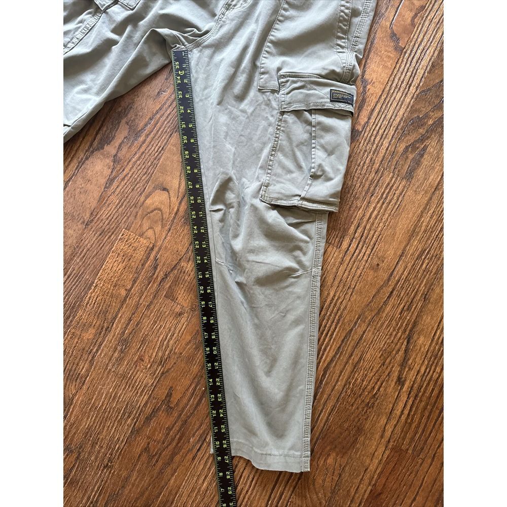 Zara Cargo Pants Women SZ 31 Olive Green Baggy Wide Leg Utility Y2K Military 90s - Picture 11 of 13